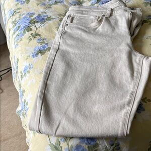 J. Jill Women's Light Tan Straight Leg Jeans